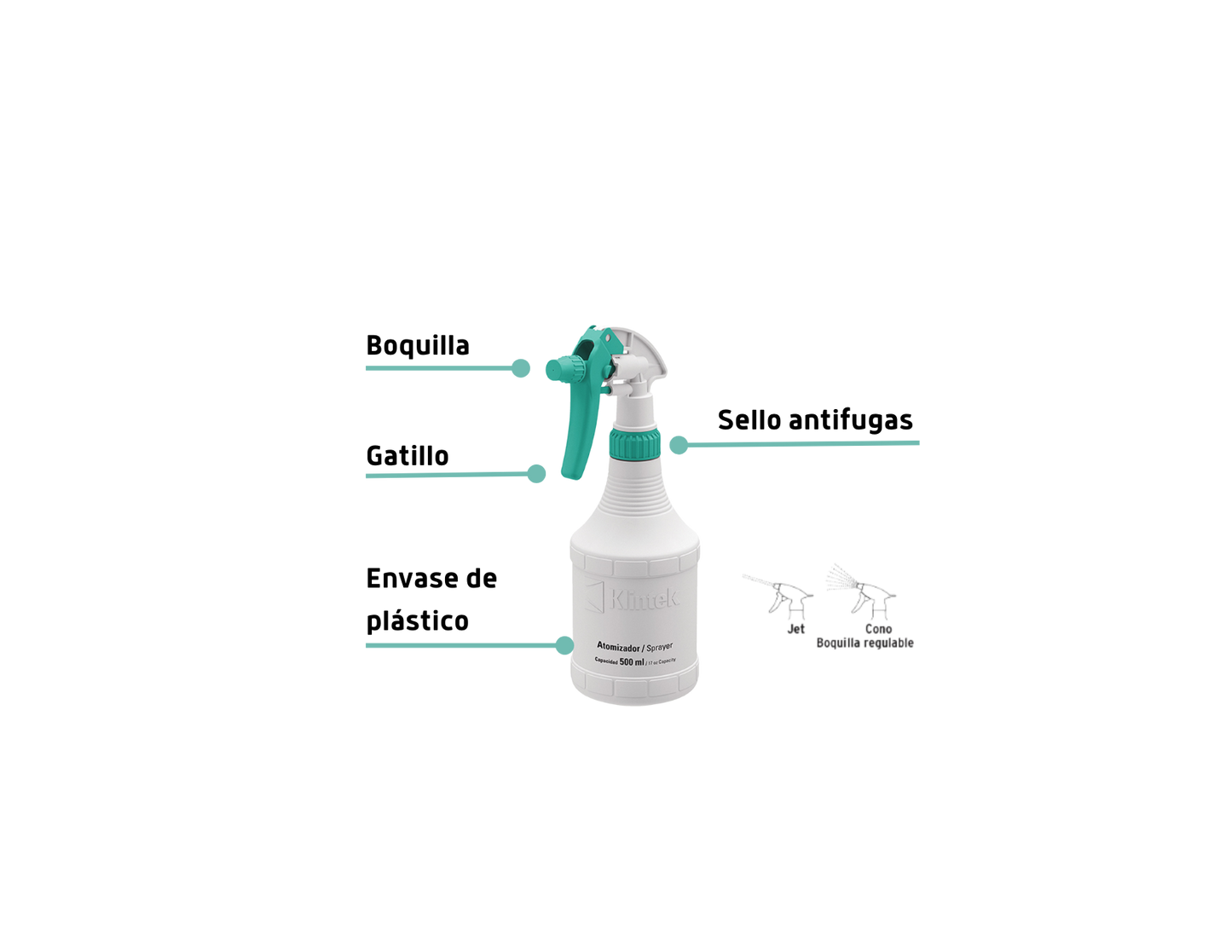 ATOMIZADOR, KLINTEK MODELO: 55938 55937 CLAVE: ATO-100 ATO-50
