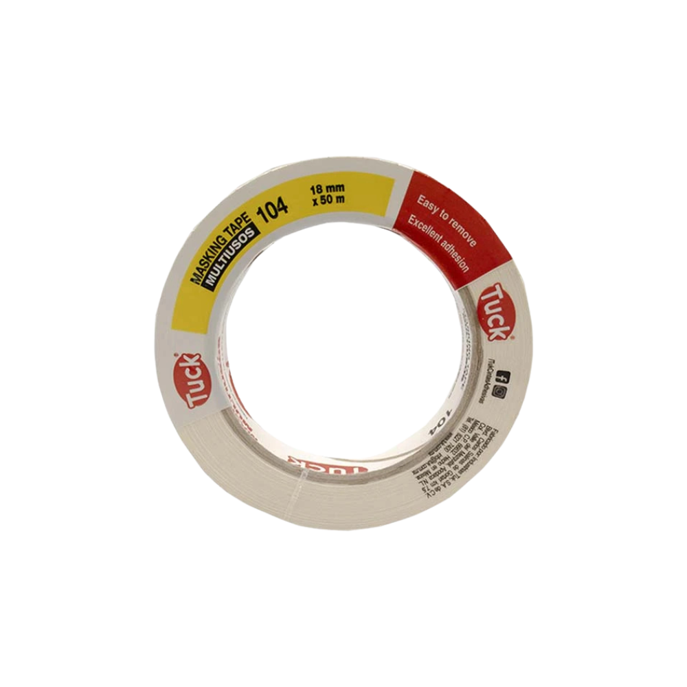 CINTA ADHESIVA MASKING TAPE TUK 18 MM X 50 M 100400
