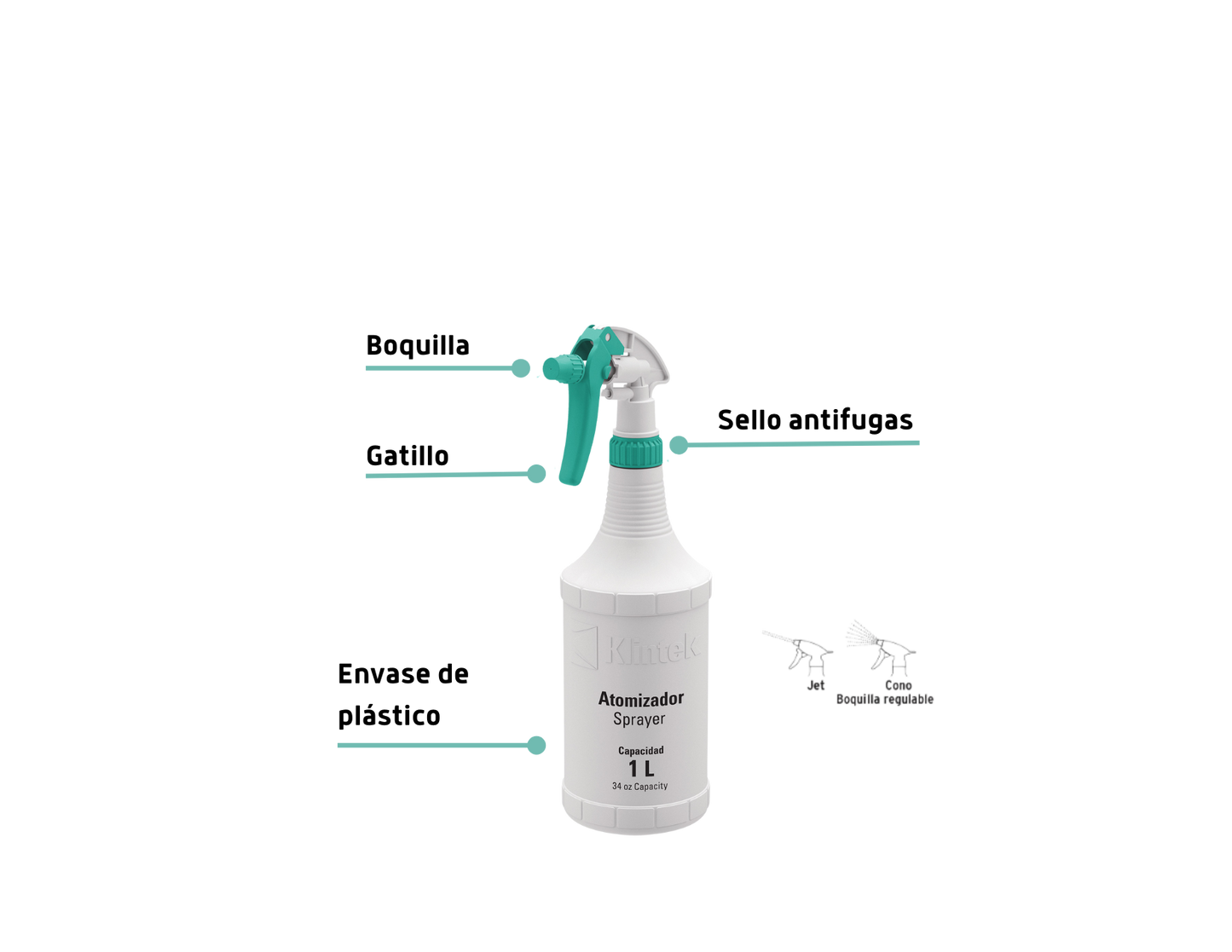 ATOMIZADOR, KLINTEK MODELO: 55938 55937 CLAVE: ATO-100 ATO-50