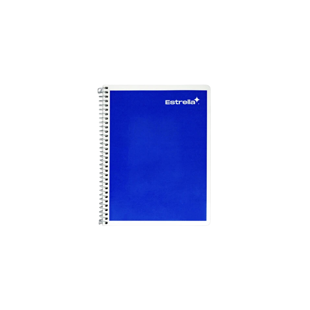 CUADERNO FORMA FRANCESA MARCA ESTRELLA CUADRO CHICO ESPIRAL SENCILLO CONTINUO 100 HOJAS 1 PIEZA 0186