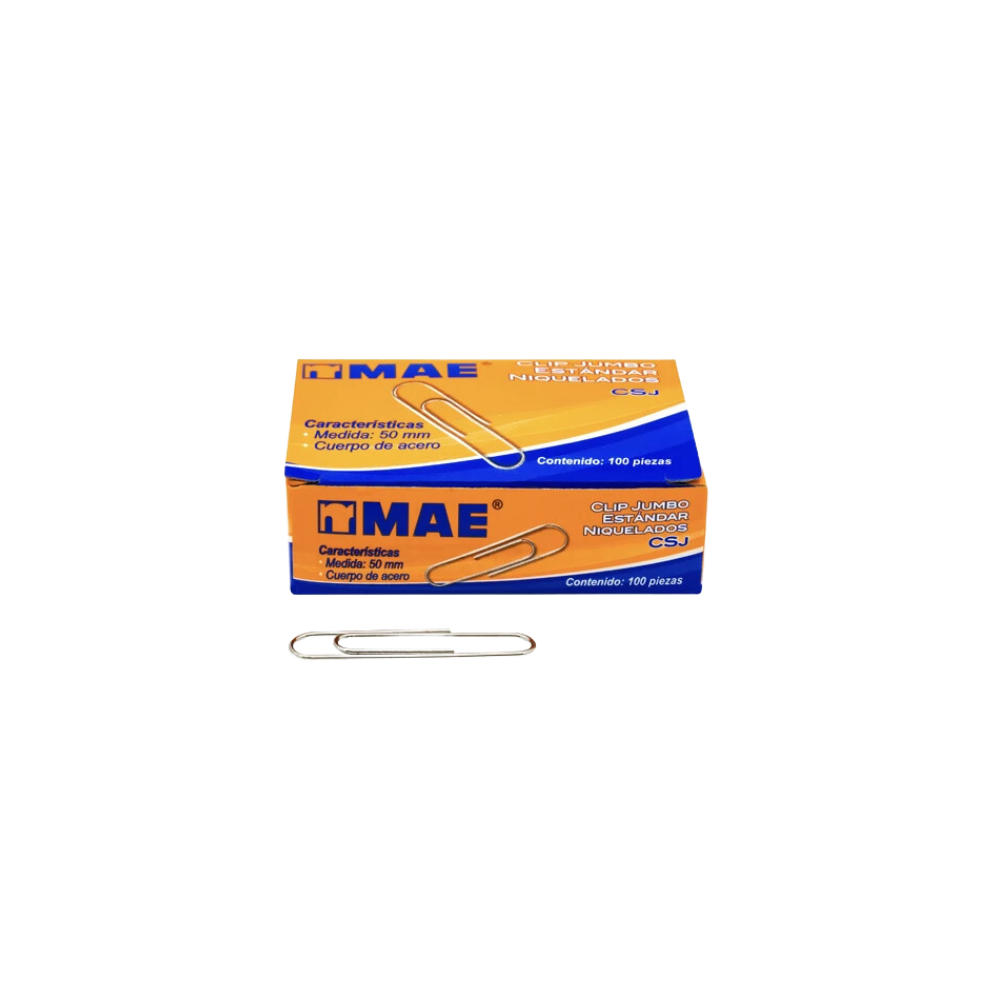 CLIP JUMBO MAE CAJA CON 100 CLIPS CSJ