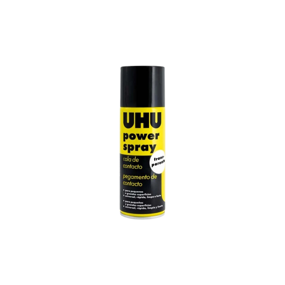 ADHESIVO EN AEROSOL MARCA UHU TRANSPARENTE 200ML 1PIEZA