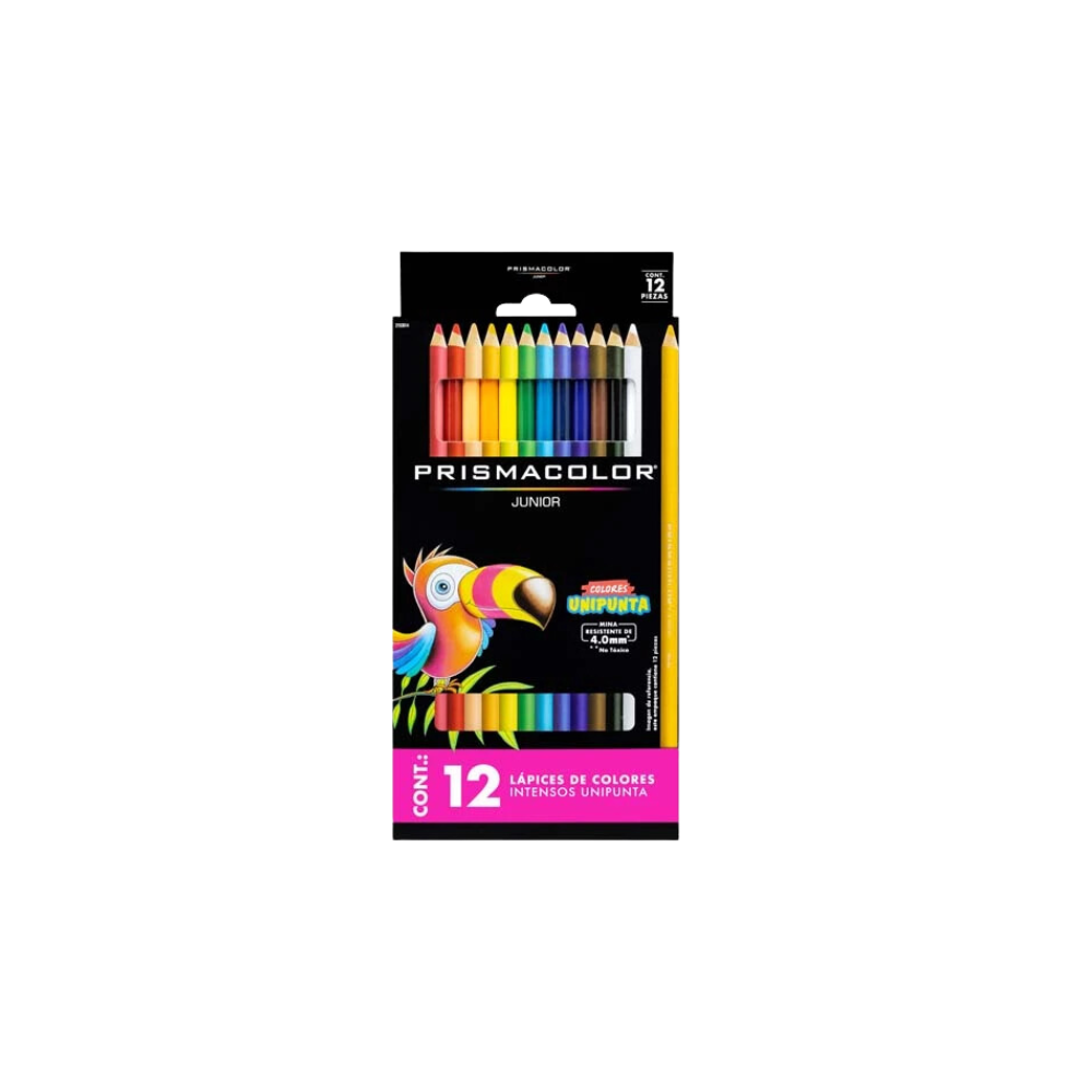 COLORES SURTIDOS DE MADERA PRISMACOLOR JUNIOR REDONDOS CAJA CON 12 COLORES 2153014
