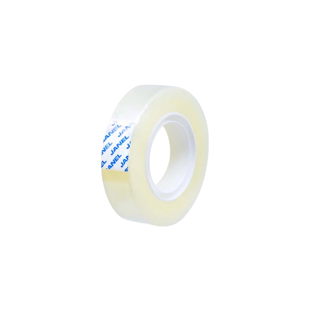 CINTA ADHESIVA CORTE FÁCIL JANEL 255 TRANSPARENTE DE 12 MM X 33 M BLISTER CON 10 PZAS