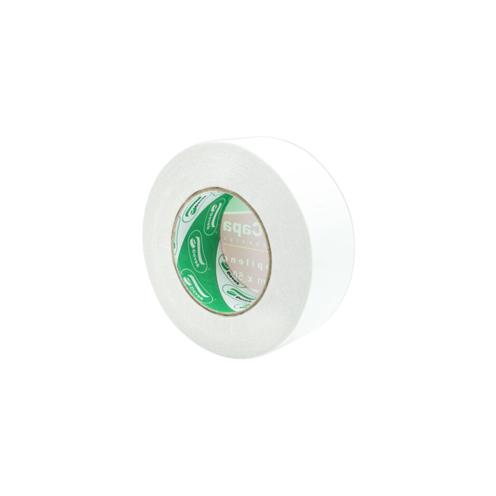 CINTA ADHESIVA DOBLE CAPA DE POLIPROPENO TRANSPARENTE MARCA DEVEK MEDIDAS 48MM X 50M 1 PIEZA PDC104