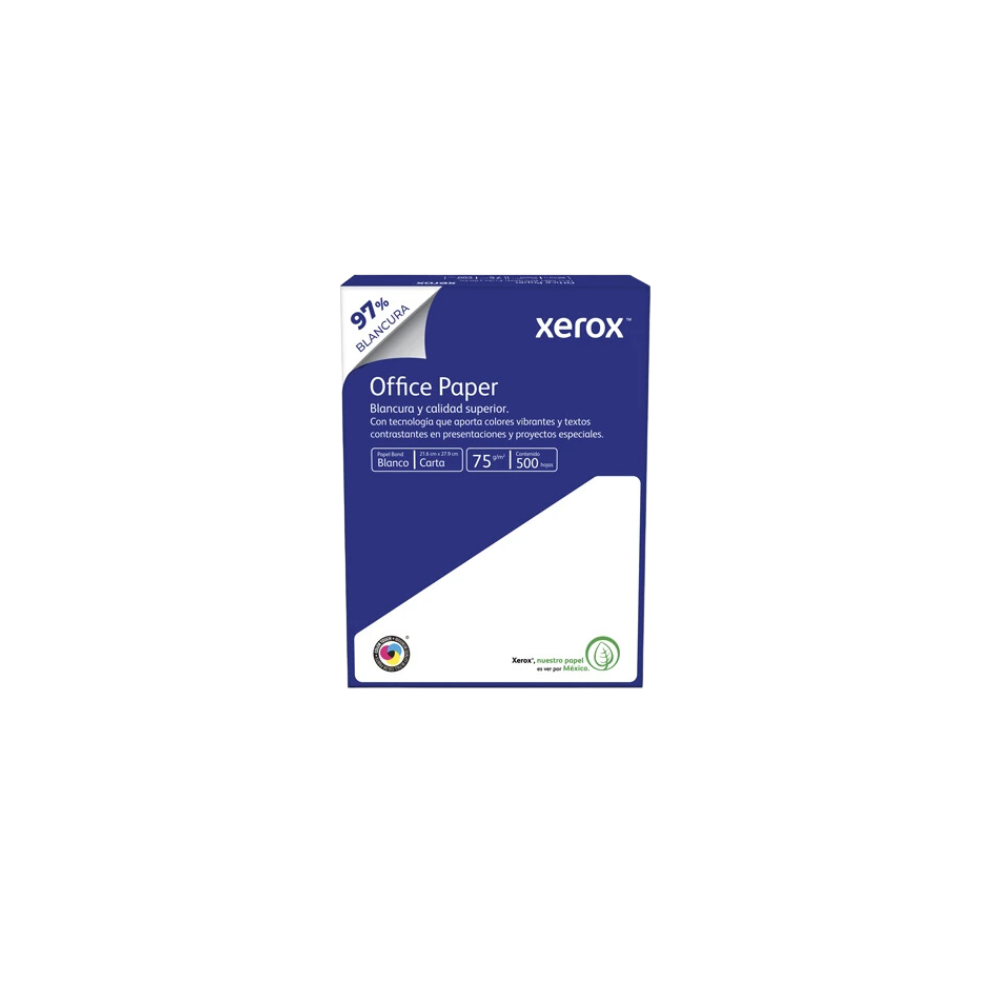 CAJA DE PAPEL BOND BLANCO XEROX CARTA 5000 HOJAS 75GR 3M02040