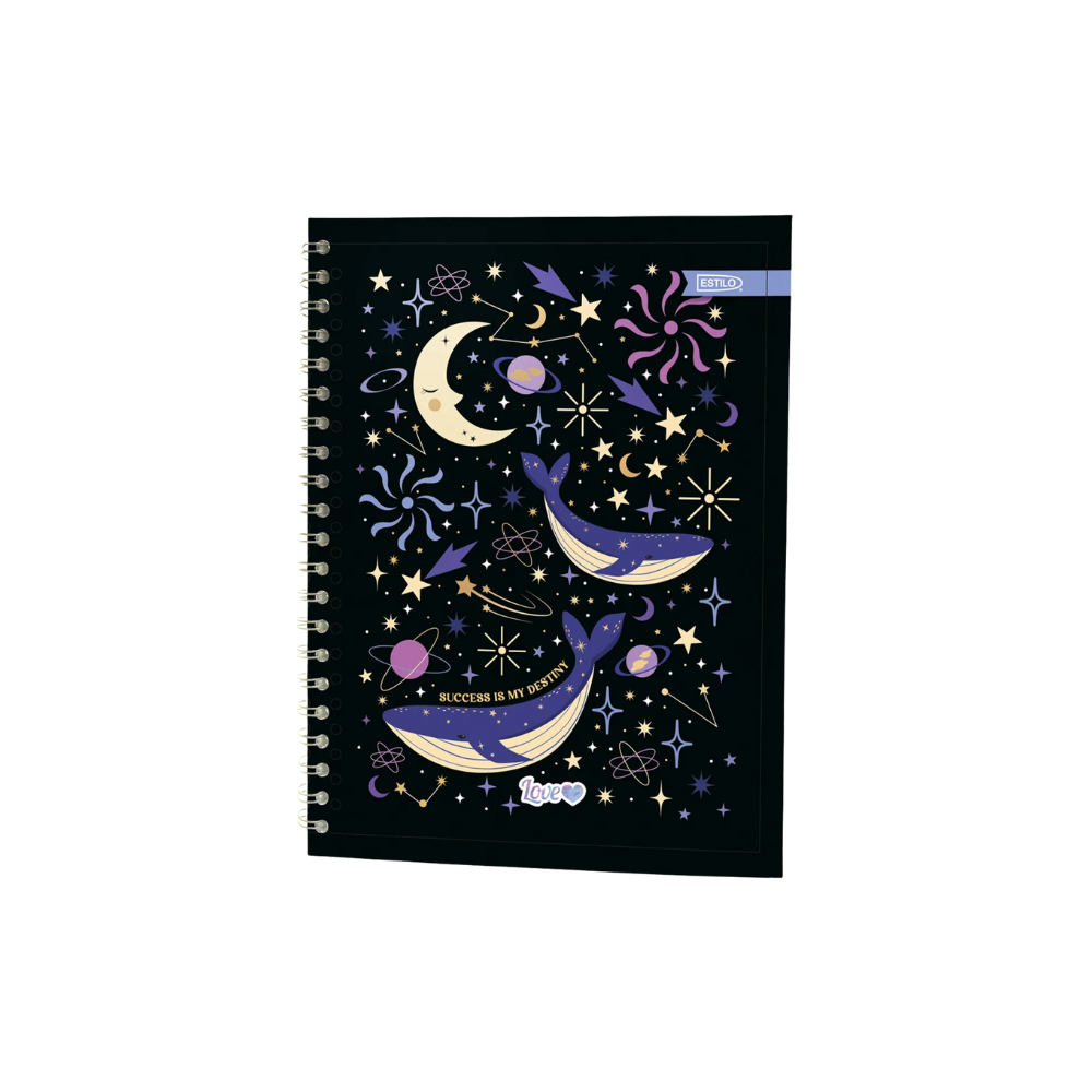 CUADERNO PROFESIONAL RAYA KYMA 200 HOJAS PASTA DURA ESPIRAL DOBLE METÁLICO 1 PIEZA CPD-200-RAY-LOVE