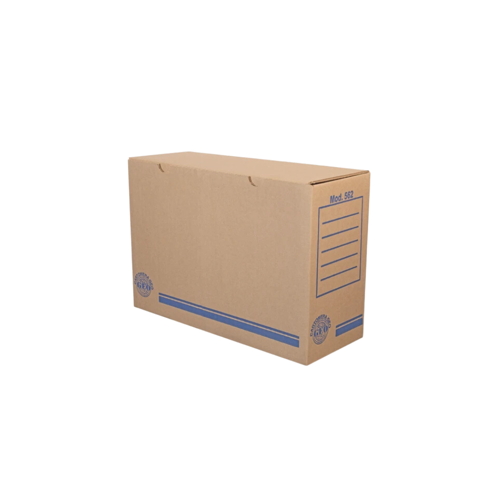 CAJA PARA ARCHIVO GALLETERA GEO DE CARTÓN CORRUGADO 1 PIEZA 1000022