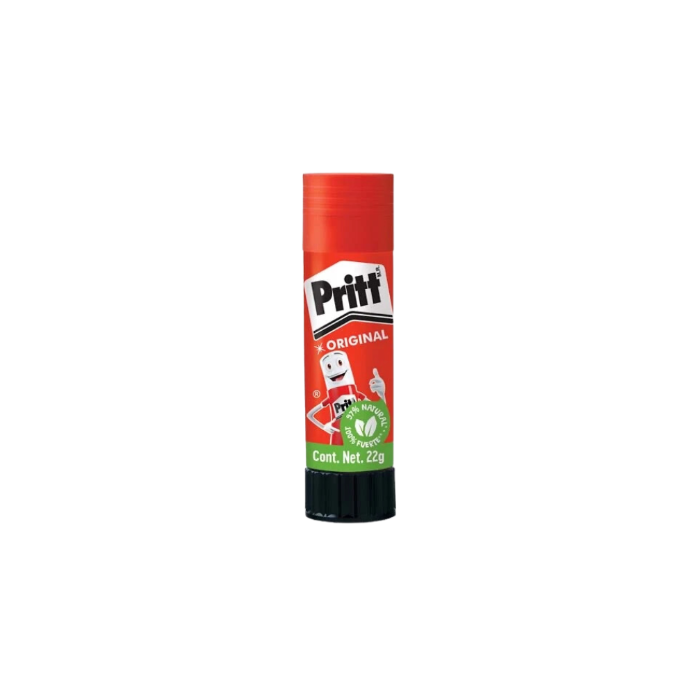 LÁPIZ ADHESIVO TRANSPARENTE PRITT BARRA DE 22GR PAQUETE CON 12 PIEZAS 2730628