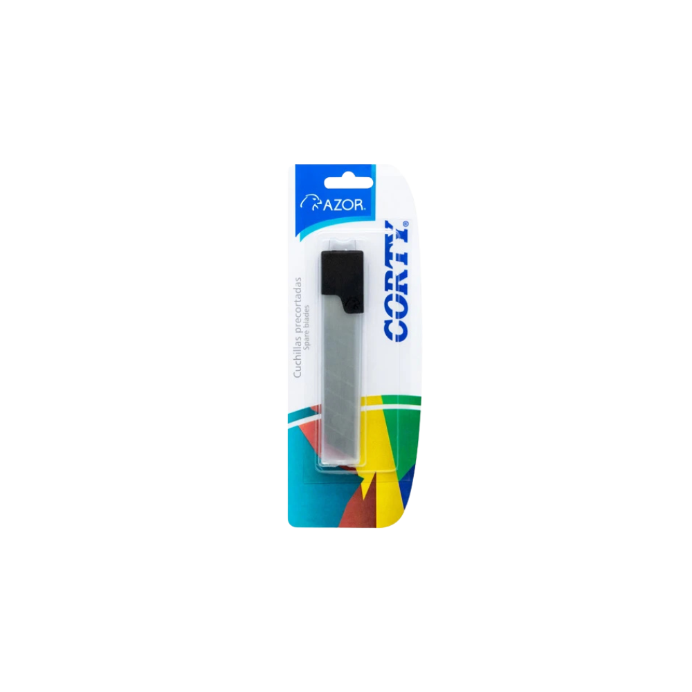 NAVAJA DE REPUESTO AZOR 18 MM BLÍSTER CON 10 PIEZAS 307.450N