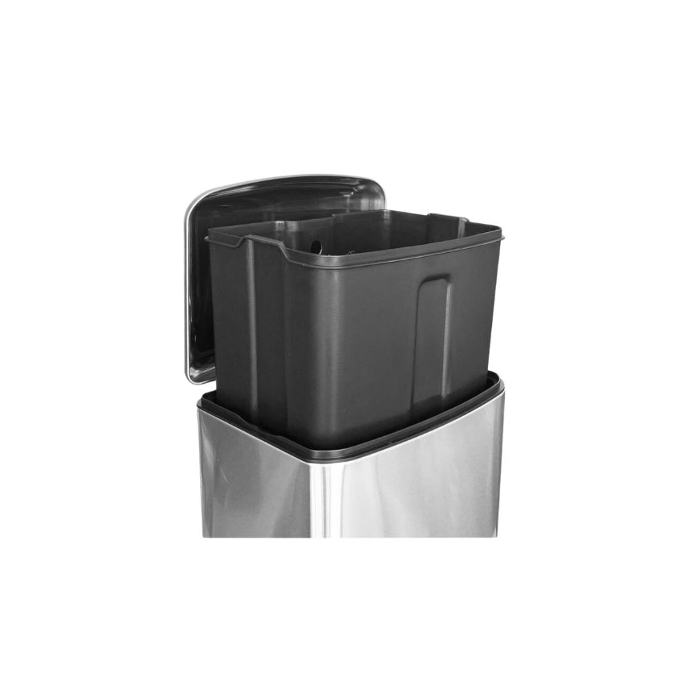 CESTO DE BASURA DE ACERO INOXIDABLE CON PEDAL 30 LITROS SKU 714GR