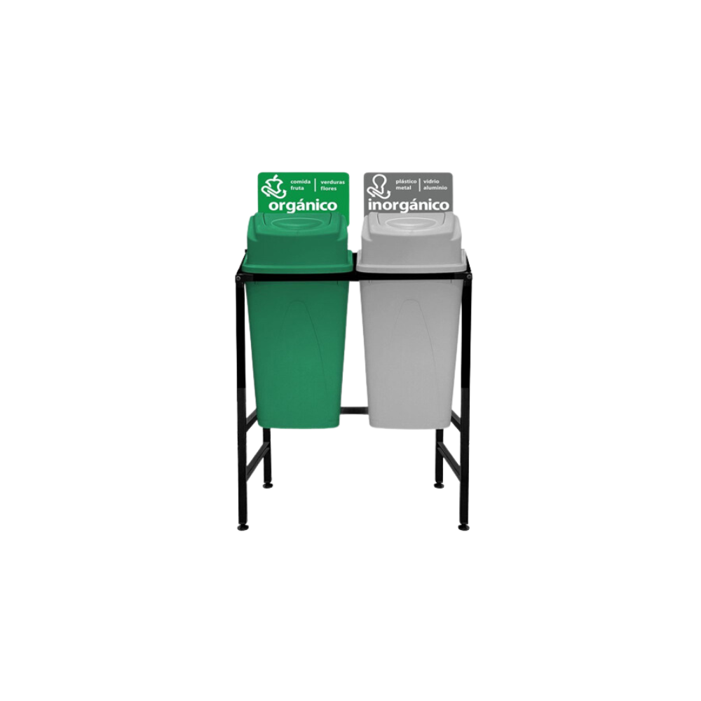 CENTRO DE SEPARACIÓN 2 BOTES DE BASURA 65 LITROS SKU 7892