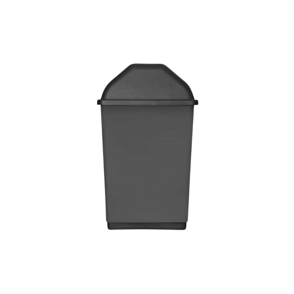 BOTE DE BASURA MEDIA LUNA COLOR NEGRO 80 LITROS 8185NE