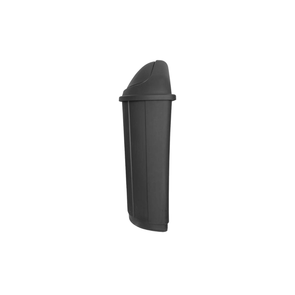 BOTE DE BASURA MEDIA LUNA COLOR NEGRO 80 LITROS 8185NE