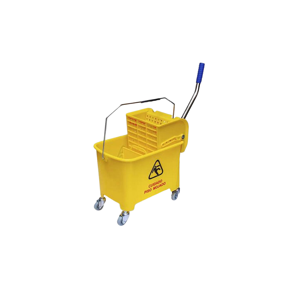 CUBETA 20 LITROS CON EXPRIMIDOR COLOR AMARILLO SKU 8203AM
