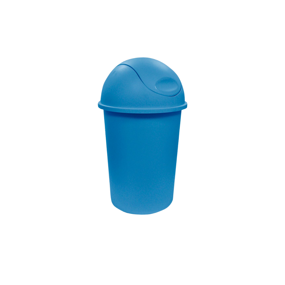 BOTE DE BASURA 45 LITROS CON TAPA BALANCÍN CURVO