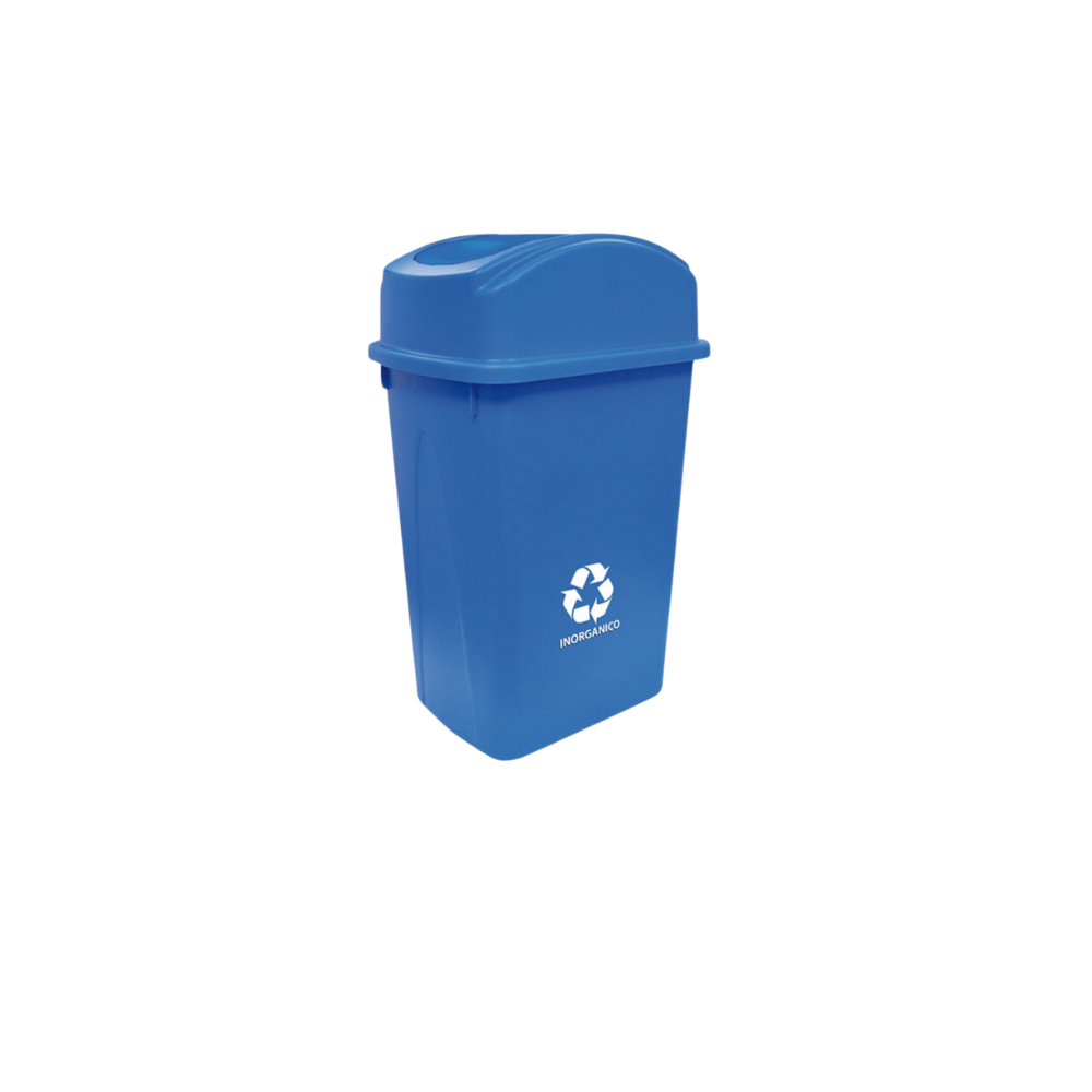 BOTE DE BASURA DE 65 LITROS GRANDE CON TAPA BALANCÍN LATERAL CON IMPRESIÓN 8574IN