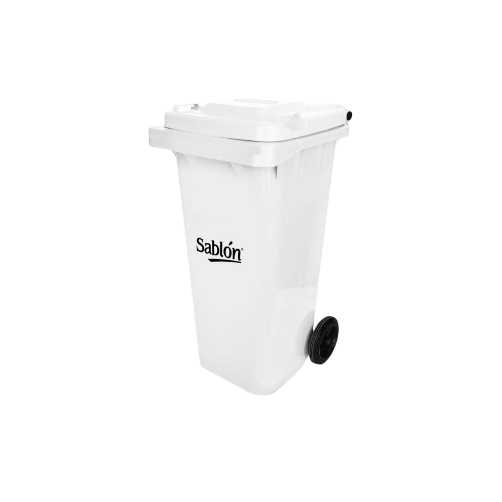 CONTENEDOR PARA BASURA 120 LITROS SIN PEDAL MARCA SABLÓN 8918RJ 8917AZ