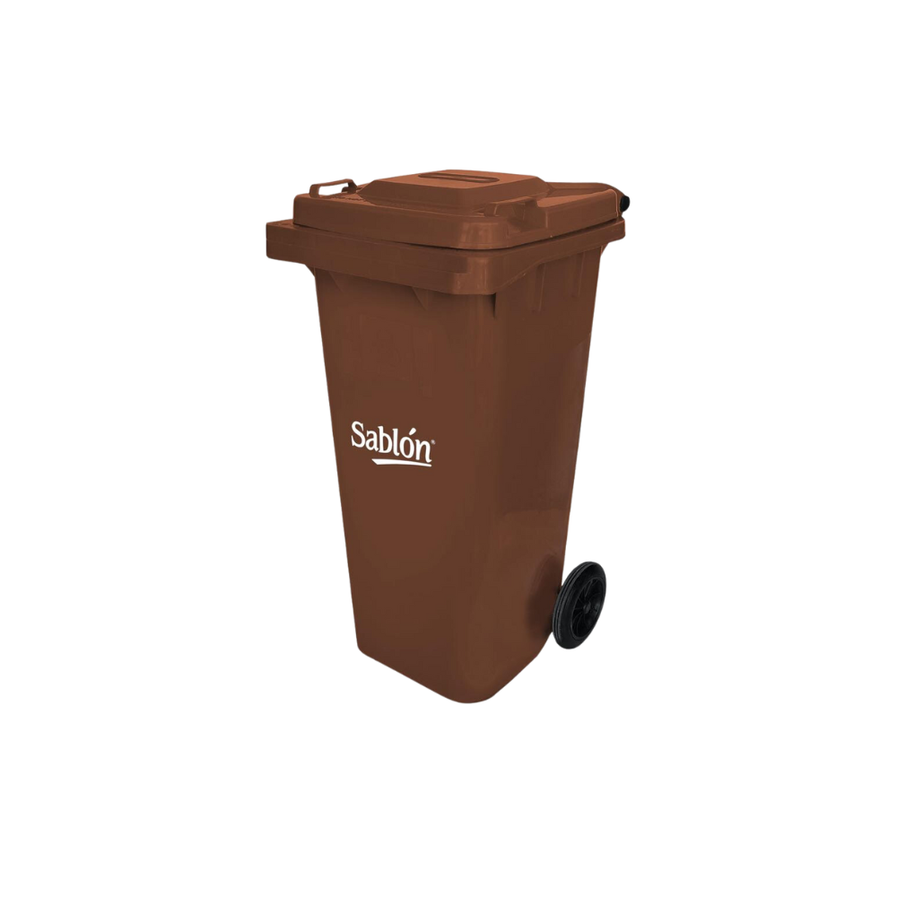 CONTENEDOR PARA BASURA 120 LITROS SIN PEDAL MARCA SABLÓN 8918RJ 8917AZ