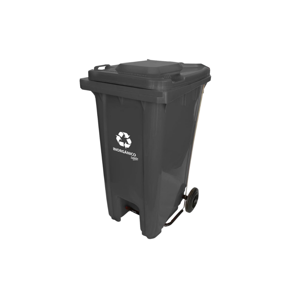 CONTENEDOR DE BASURA 240 L CON PEDAL CON INSERTO ORGÁNICO, INORGÁNICO O RPBI 9546OR