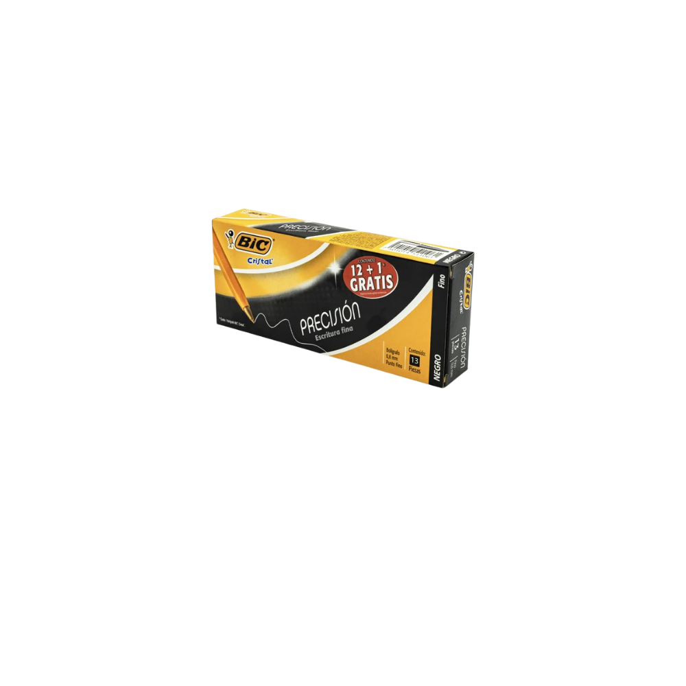 BOLÍGRAFO BIC CLÁSICO COLOR NEGRO PUNTO FINO 12 PIEZAS 007501014511061LINEA