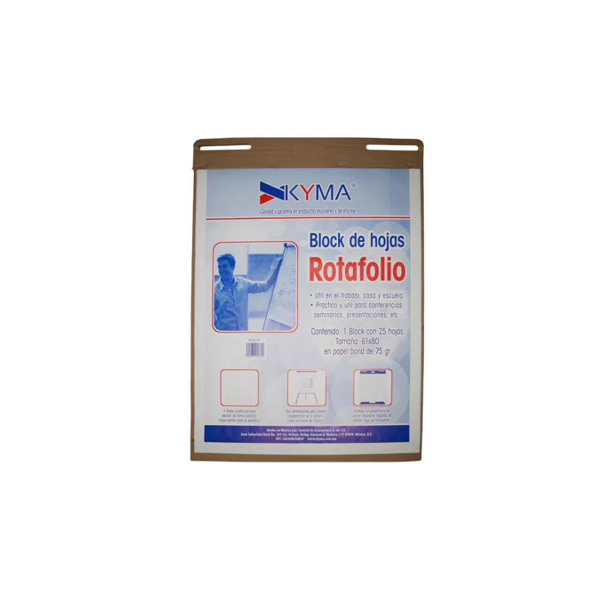 BLOCK ROTAFOLIO CUADRO GRANDE KYMA 25 HOJAS BROTAFK-BCO