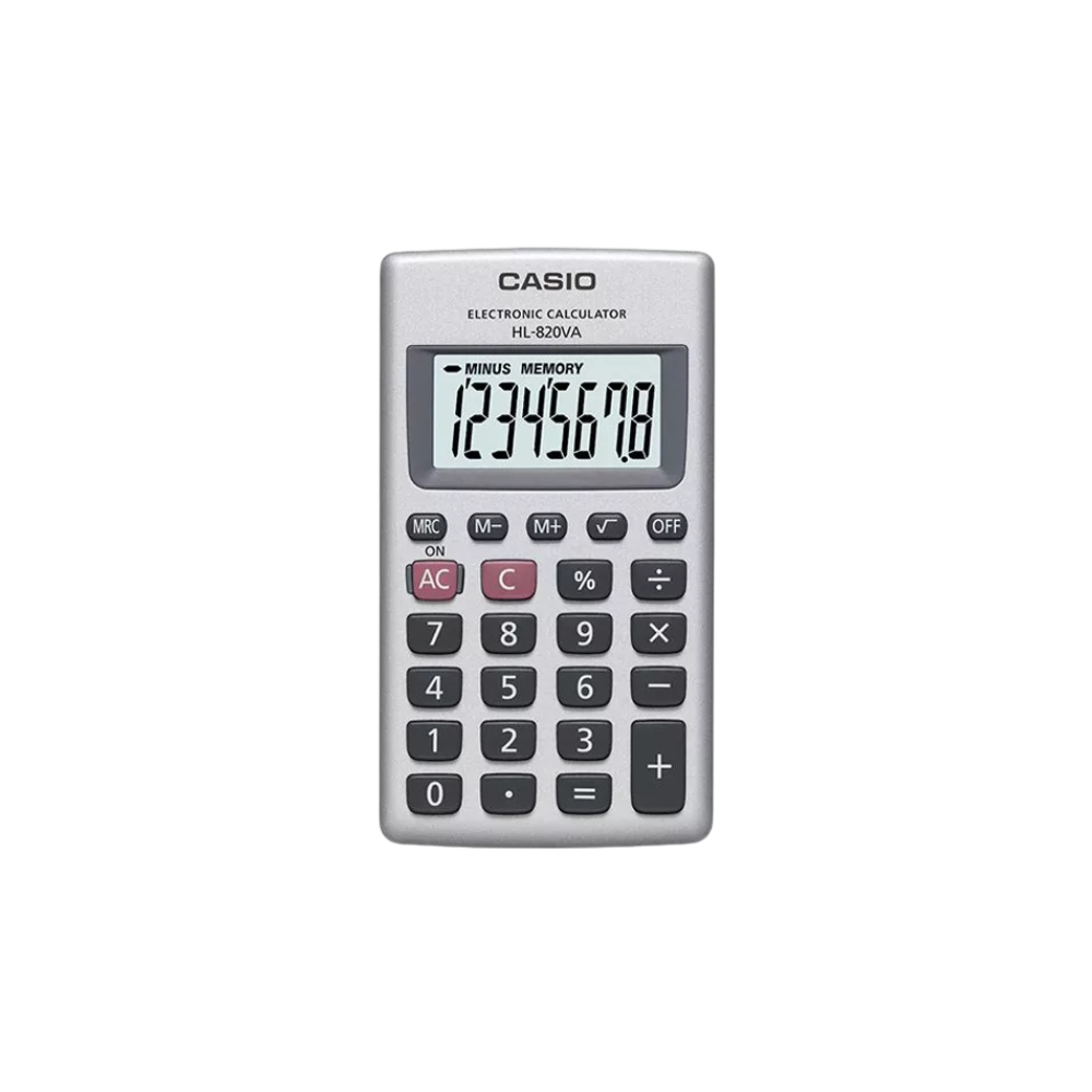 CALCULADORA DE ESCRITORIO CASIO HL-820VA-S-MH DE 8 DÍGITOS