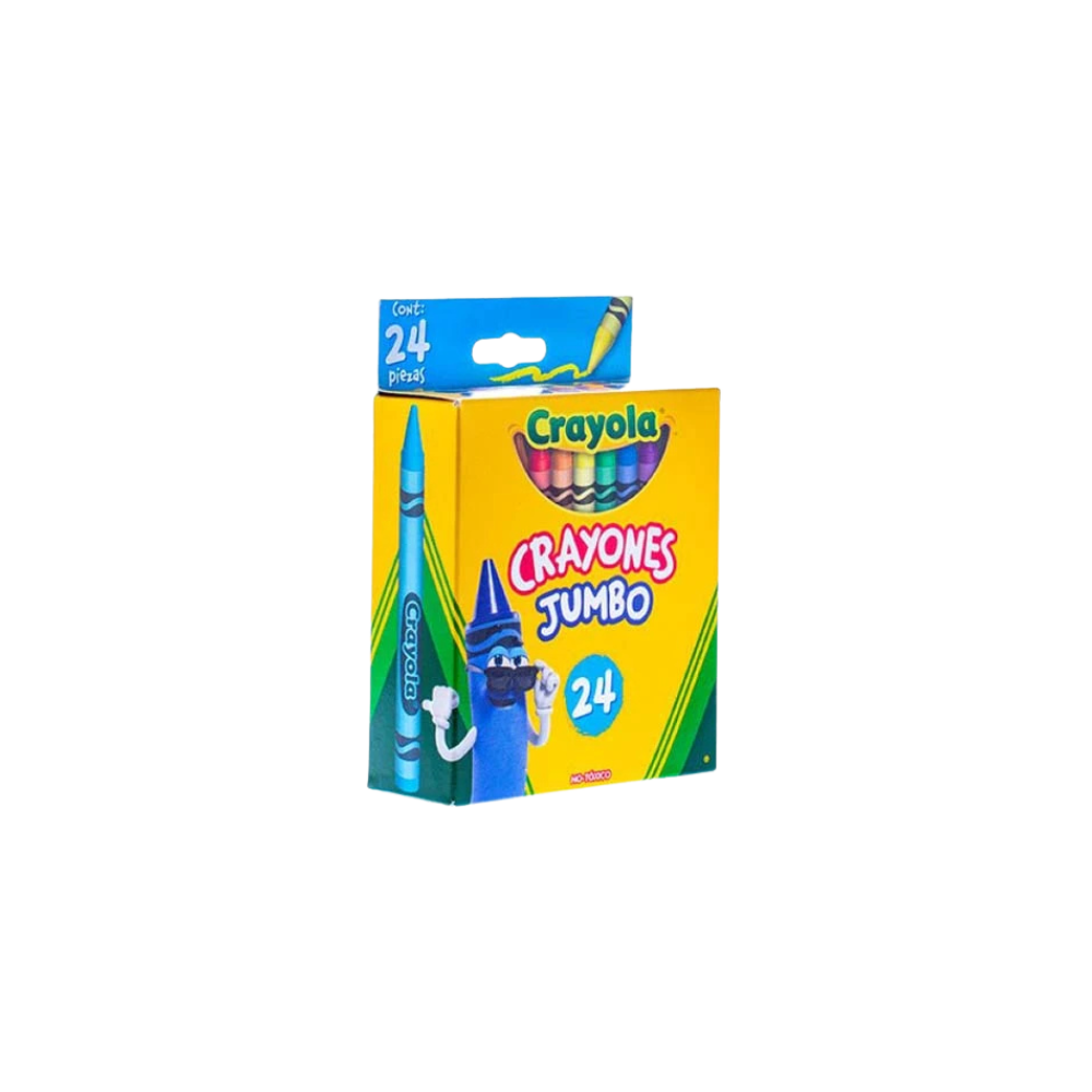 CRAYONES JUMBO CRAYOLA COLOR SURTIDO CAJA CON 24 PIEZAS 520324