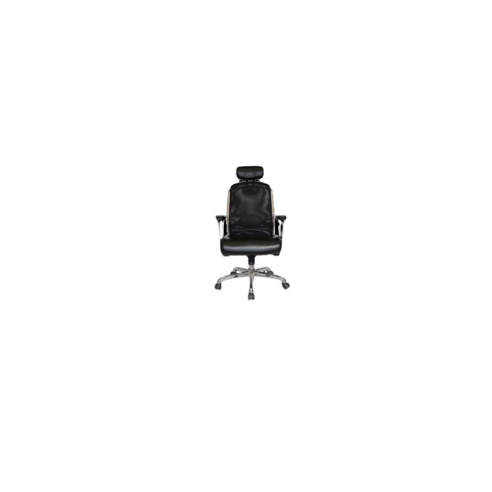 SILLA EJECUTIVA CROMA CON CABECERA OHE-195 NEGRO