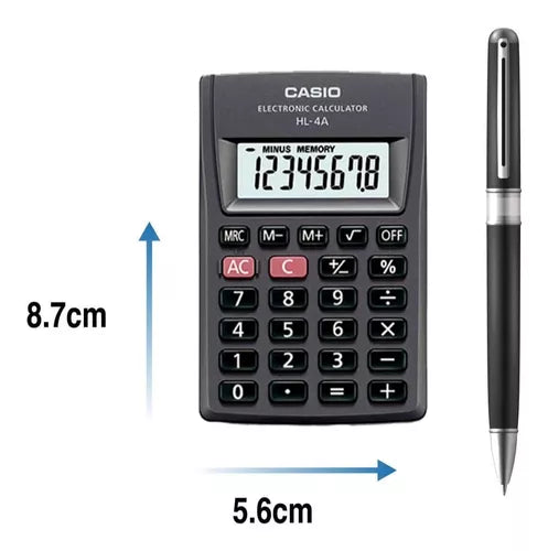 CALCULADORA DE ESCRITORIO CASIO HL-4 DE 8 DIGITOS