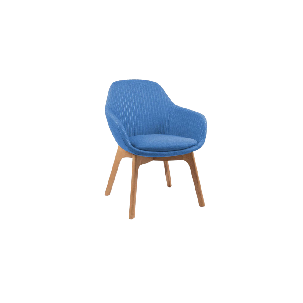 SILLA VISITANTE FABRIZIA BASE DE MADERA OHV-126