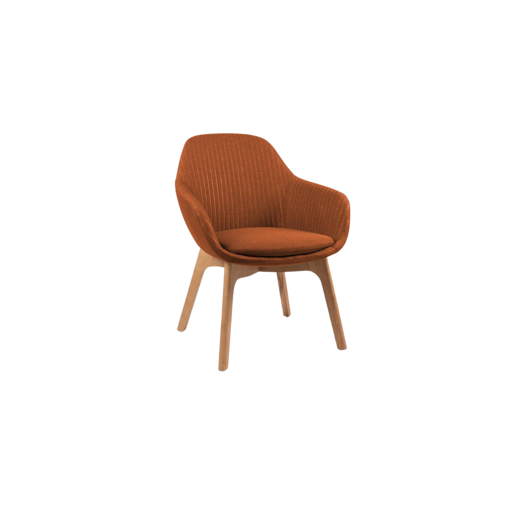 SILLA VISITANTE FABRIZIA BASE DE MADERA OHV-126