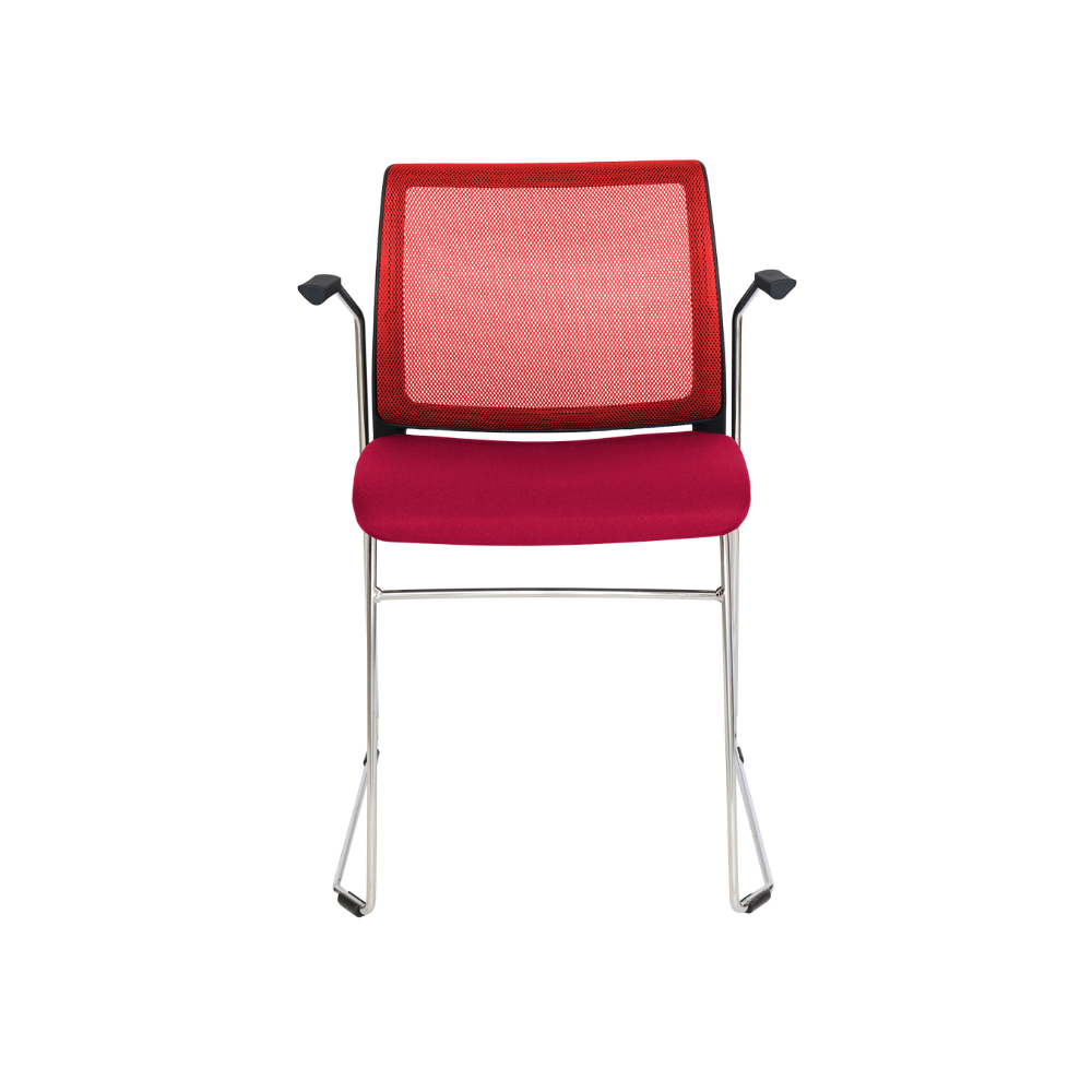 SILLA VISITANTE INTERIOR OFFIHO ALPHA CON BRAZOS OHV-105
