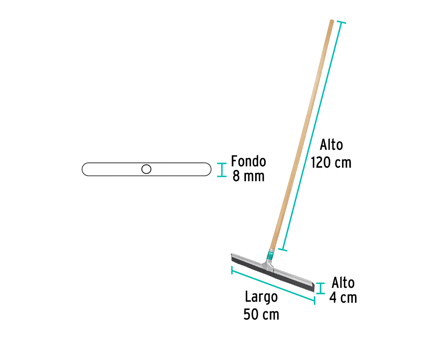 JALADOR CON BASE DE LÁMINA, CON BASTÓN DE MADERA Modelo: 57016 y 57018 Clave: JALI-50A y JALI-40A