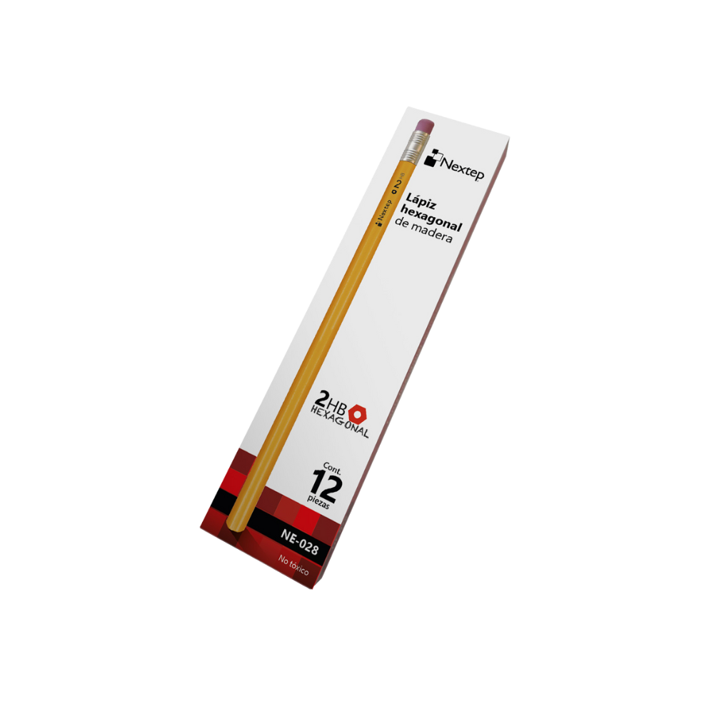 LÁPIZ NEXTEP HEXAGONAL DE MADERA #2 C/12 NE-028