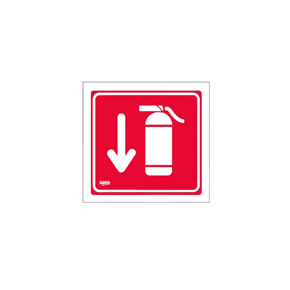 SEÑAL AUTOADHERIBLE DE EXTINTOR MARCA SABLÓN 7735