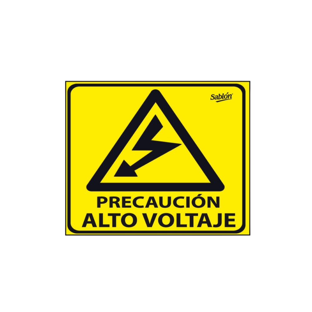 SEÑAL DE VINIL ADHERIBLE DE ALTO VOLTAJE PARA TABLERO CHICO 7790 C