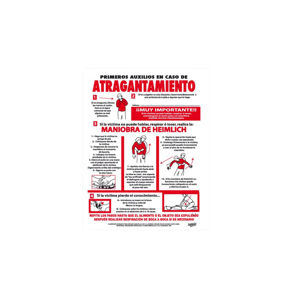 SEÑAL DE ATRAGAMIENTO MANIOBRA HEIMLICH 7962