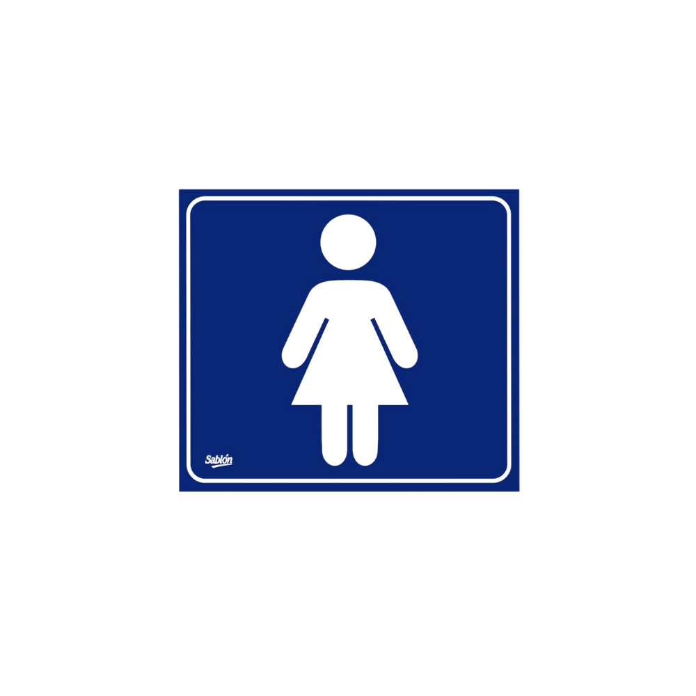 SEÑAL DE BAÑOS MUJERES MARCA SABLÓN 7981 C