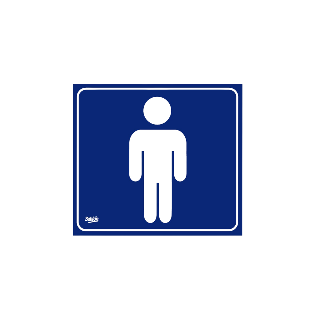 SEÑAL DE BAÑOS HOMBRES MARCA SABLÓN 7982 C