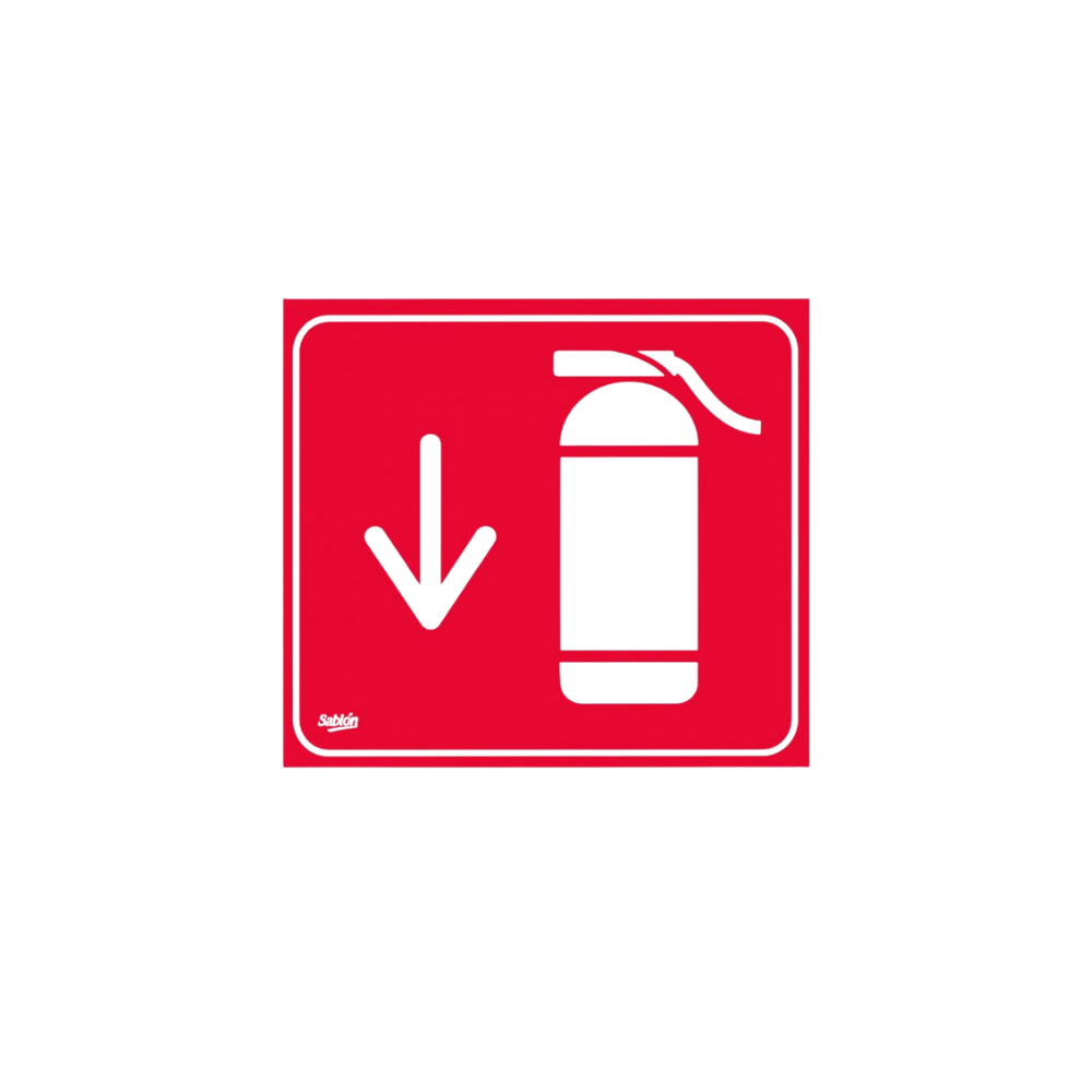 SEÑAL DE VINIL DE EXTINTOR MARCA SABLÓN 7986C