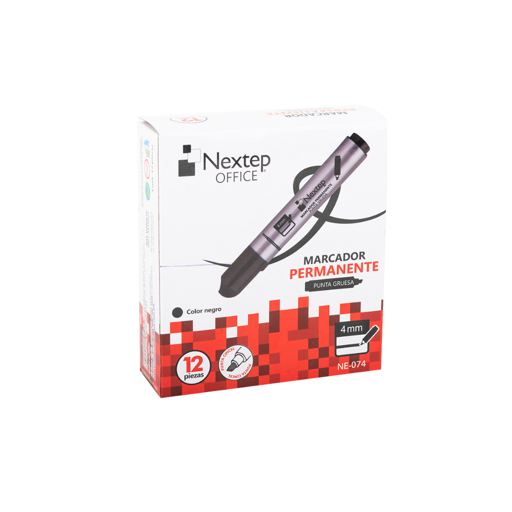 MARCADOR PERMANENTE NEXTEP PUNTA GRUESA CINCEL 4MM NE-074