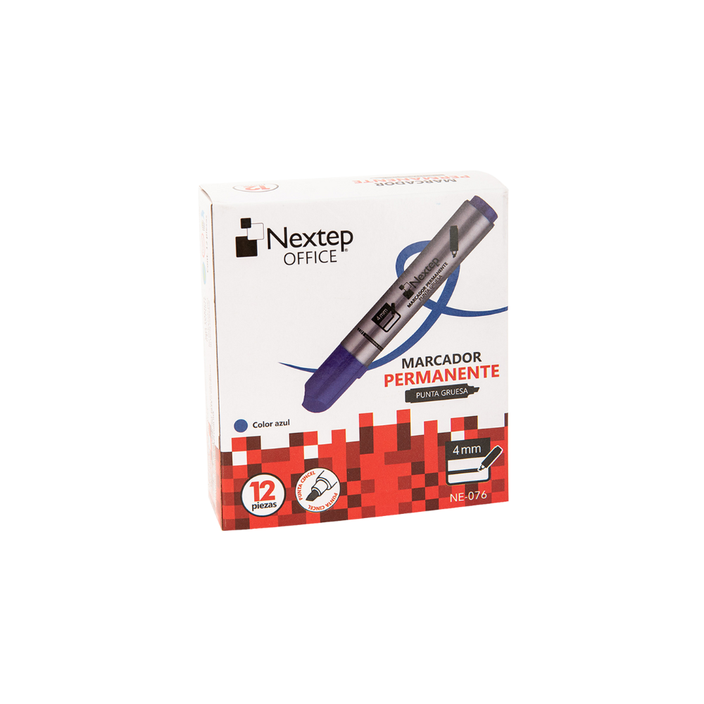 MARCADOR PERMANENTE NEXTEP PUNTA GRUESA CINCEL 4MM NE-076