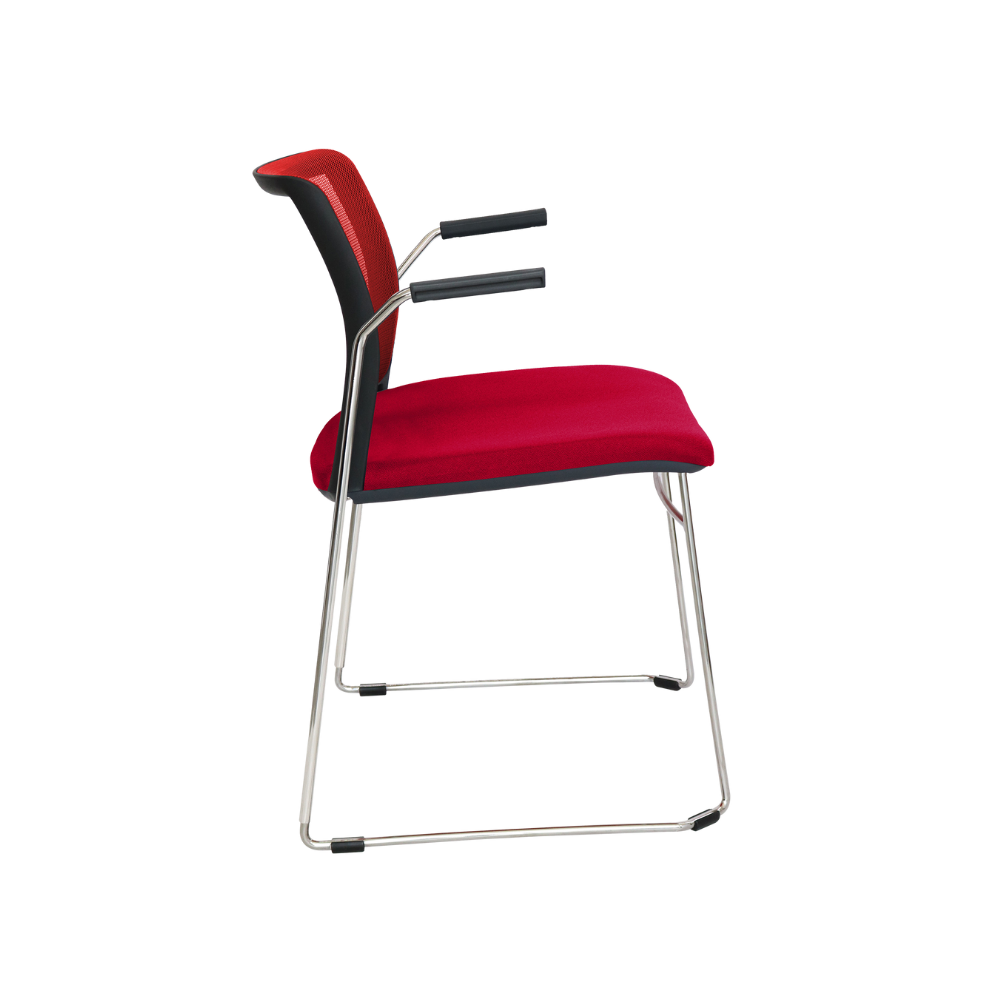 SILLA VISITANTE INTERIOR OFFIHO ALPHA CON BRAZOS OHV-105