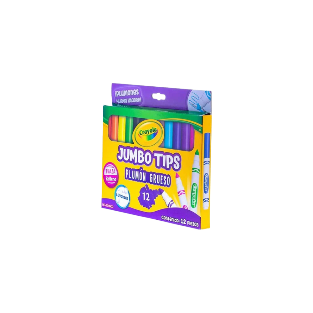 PLUMONES CRAYOLA DE COLORES SURTIDOS 1 PAQUETE CON 12 PIEZAS 580808