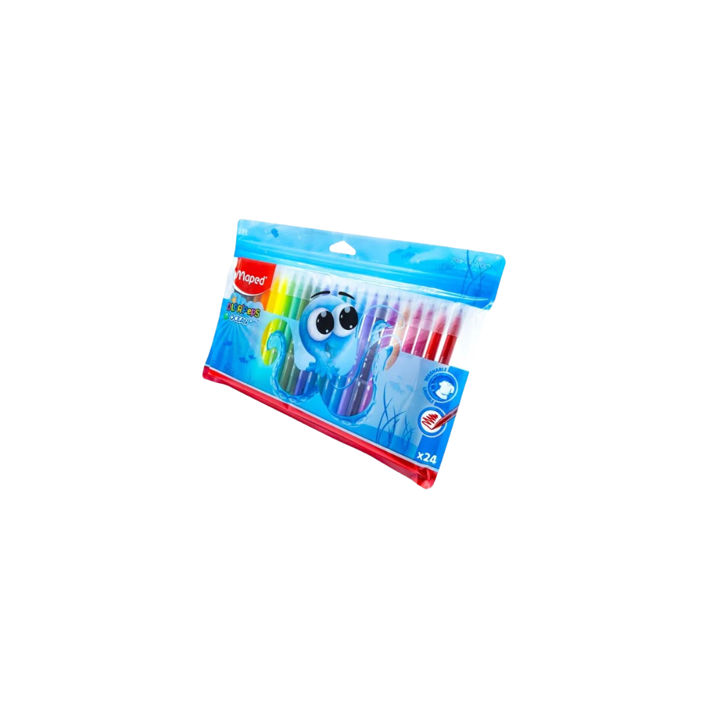 PLUMÓN OCEAN MAPED COLORES BRILLANTES 1 BOLSA CON 24 PIEZAS 845924