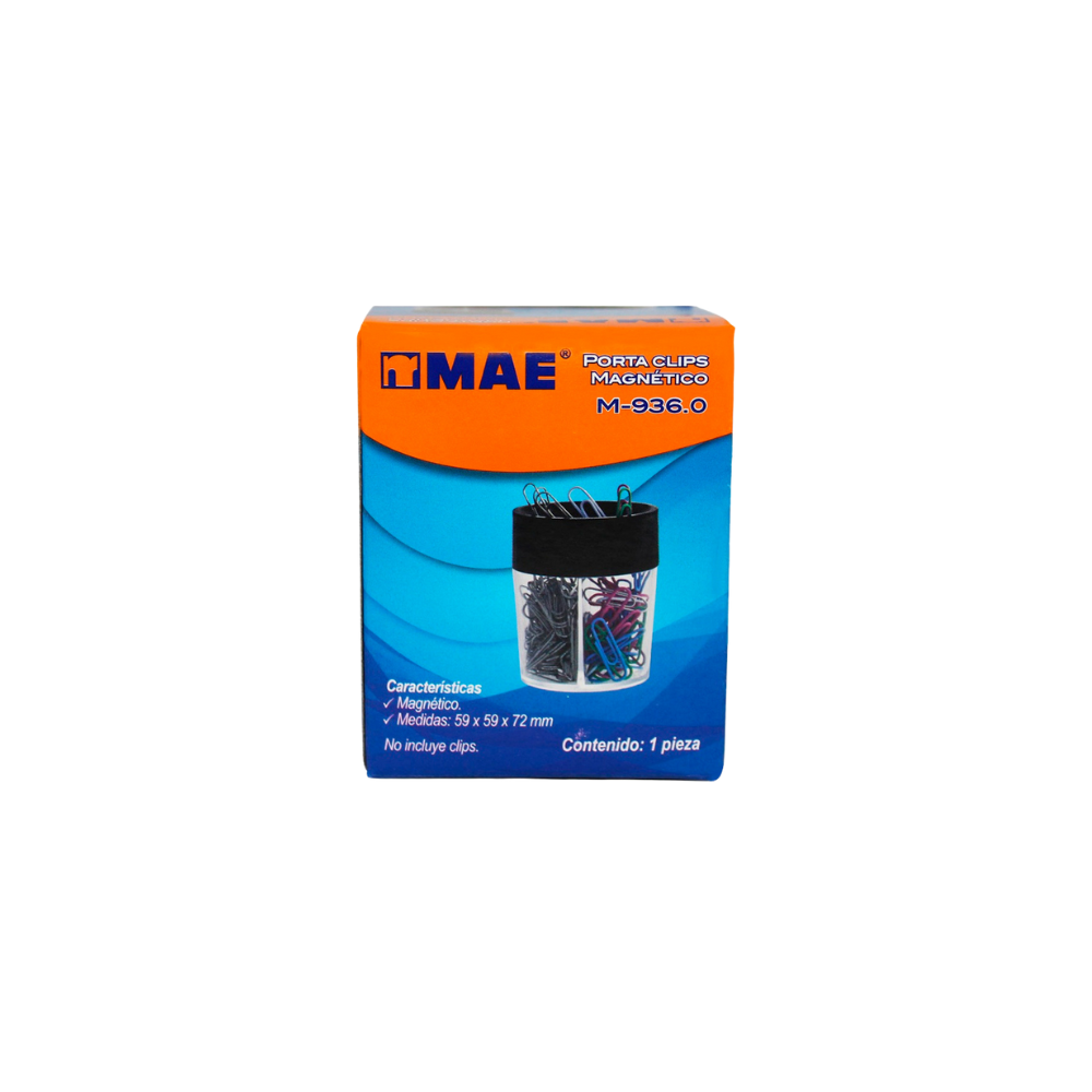 PORTACLIP PLÁSTICO MAGNÉTICO TRANSPARENTE MAE 1 PIEZA M-936.0