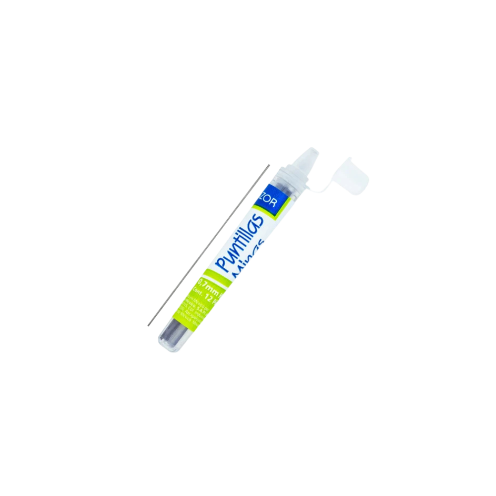 PUNTILLAS AZOR DE GRAFITO NÚMERO 0.7 MM 1 TUBO CON 12 PUNTILLAS 301.6407