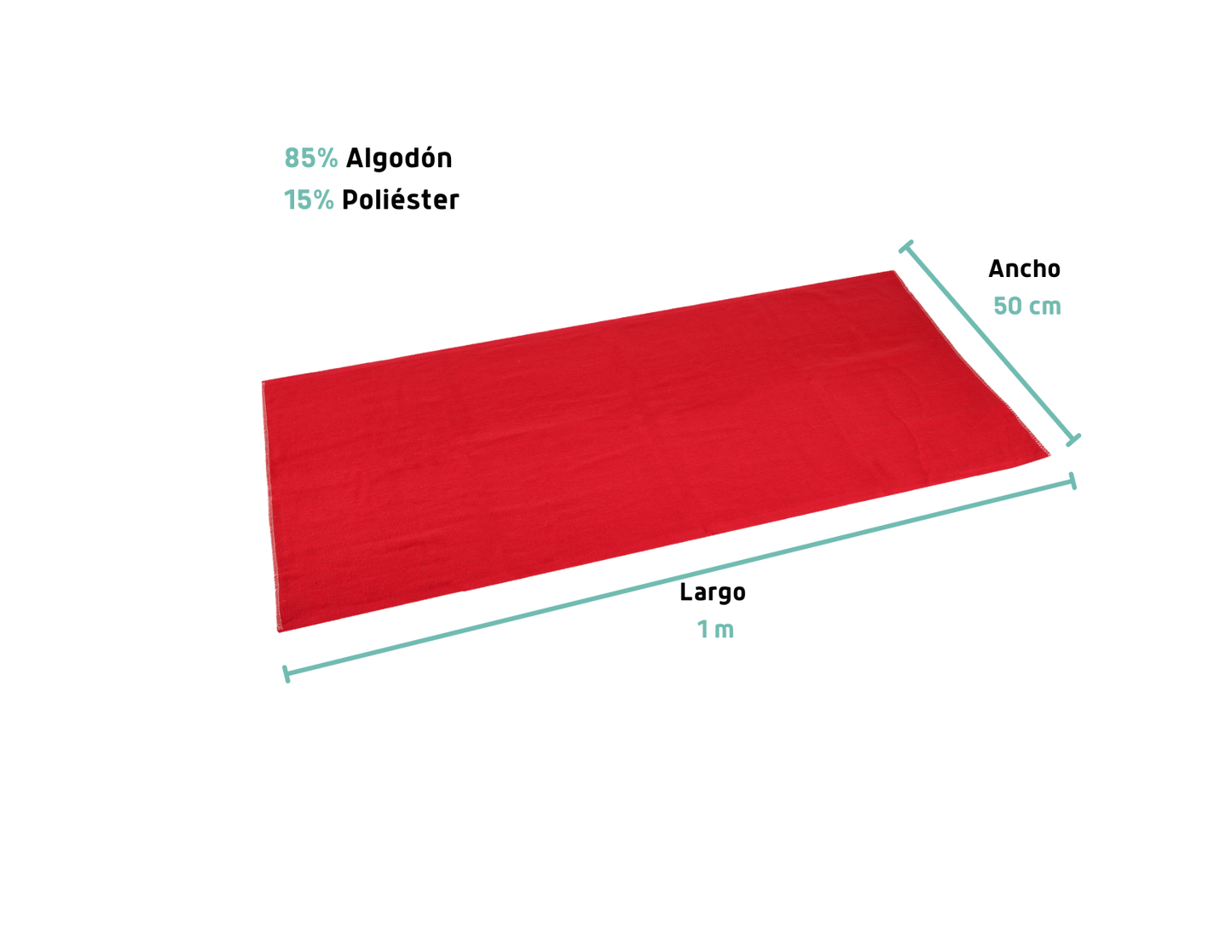 FRANELAS EN PAÑO DE ALGODON, 1 M X 50 CM, KLINTEK MODELO: 56026 56028 56027 CLAVE: FRA-1G FRA-1B FRA-1R