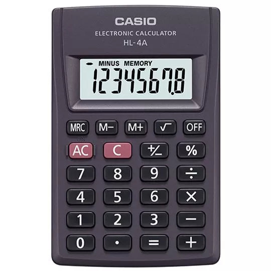 CALCULADORA DE ESCRITORIO CASIO HL-4 DE 8 DIGITOS